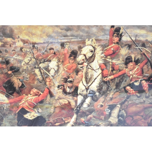 135 - A Large Framed Military Print, 