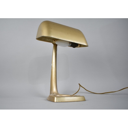 152 - A 1950s Desk Lamp with Pen Rest Indentations, 32.5cms High