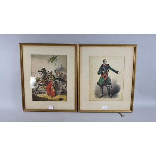 178 - A Pair of Framed Military Prints, 29x21cms