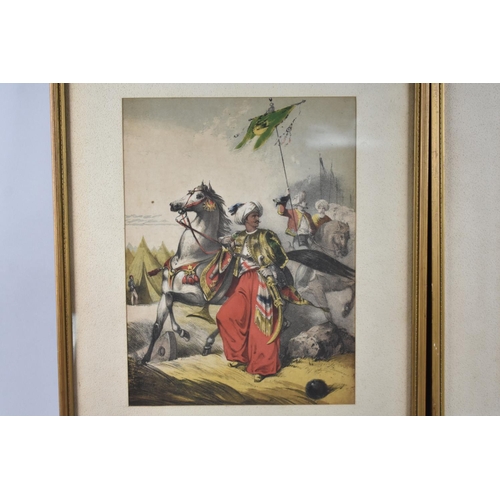 178 - A Pair of Framed Military Prints, 29x21cms