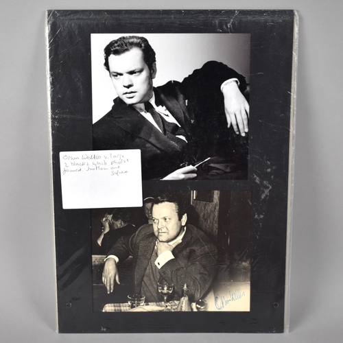 197 - Two Black and White Photographs of Orson Welles, One Signed by Him