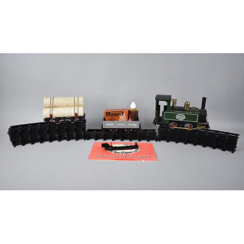 203 - A Boxed Mamod O Gauge Model Steam Locomotive Set, RS1 with Locomotive Rolling Stock Wagon, Log Wagon... 