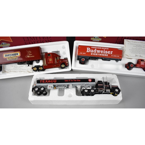 213 - A Collection of Three Boxed Matchbox Platinum Edition and Limited Edition Diecast Lorries