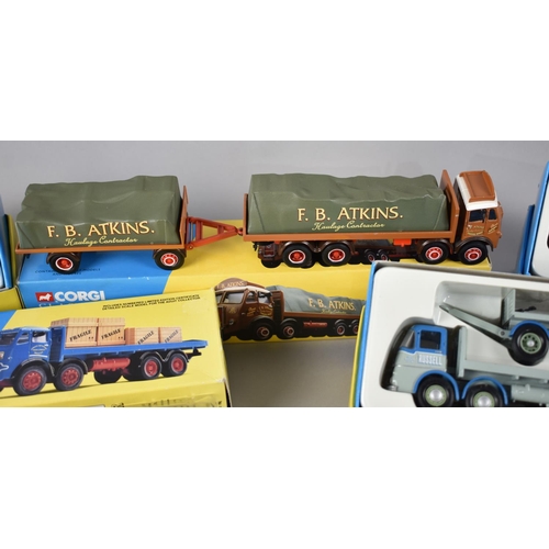 214 - A Collection of Five Boxed Corgi Classic Diecast Famous Hauliers and Other Vintage Lorries