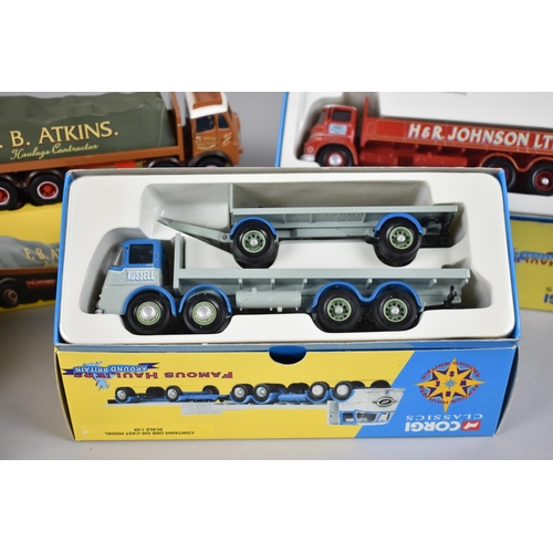 214 - A Collection of Five Boxed Corgi Classic Diecast Famous Hauliers and Other Vintage Lorries