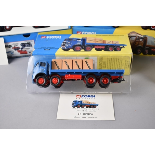 214 - A Collection of Five Boxed Corgi Classic Diecast Famous Hauliers and Other Vintage Lorries