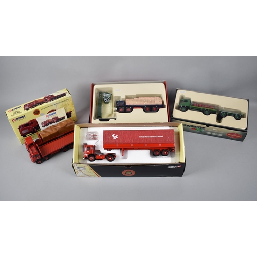 216 - A Collection of Four Boxed Corgi Diecast Vintage Lorries