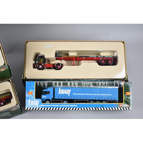 219 - A Collection of Five Boxed Corgi Eddie Stobart Lorries