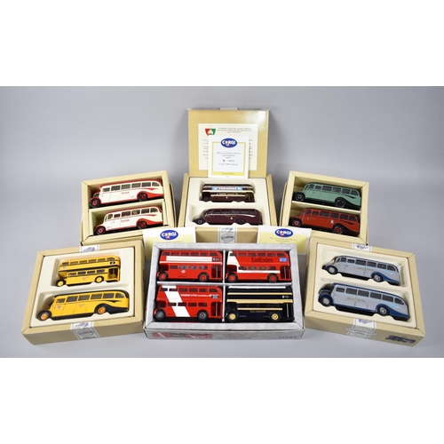 221 - A Collection of Six Boxed Corgi Bus Sets