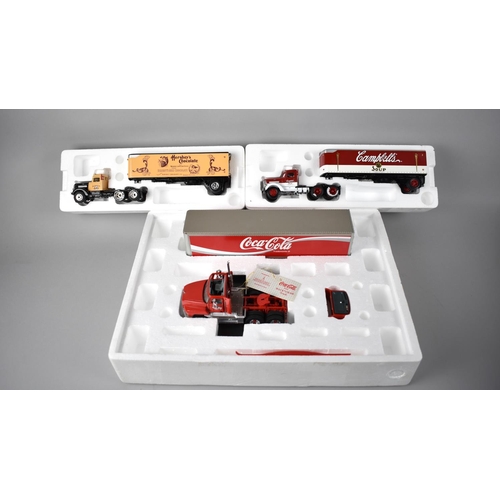 226 - Three Franklin Mint Diecast Precision Models, Coca-Cola Lorry, Campbells Soup and Hershey's Chocolat... 