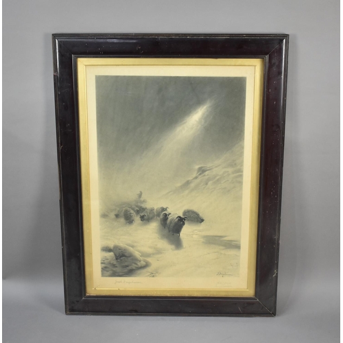 228 - A Large Framed Monochrome Print After Joseph Farquharson, 