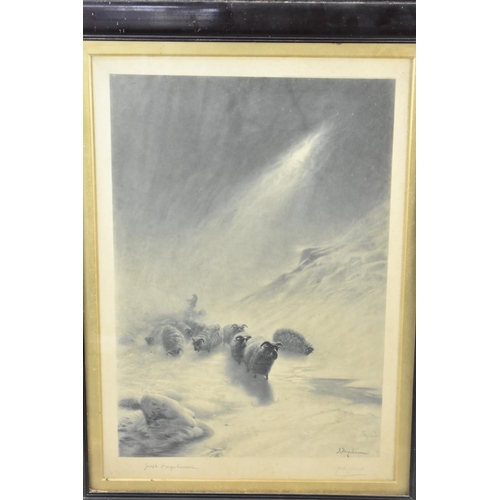 228 - A Large Framed Monochrome Print After Joseph Farquharson, 