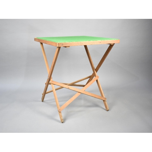 232 - A Vintage Folding Whist Table, 58cms Square