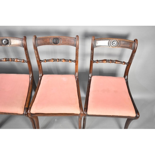 235 - A Set of Four Bar Back Dining Chairs