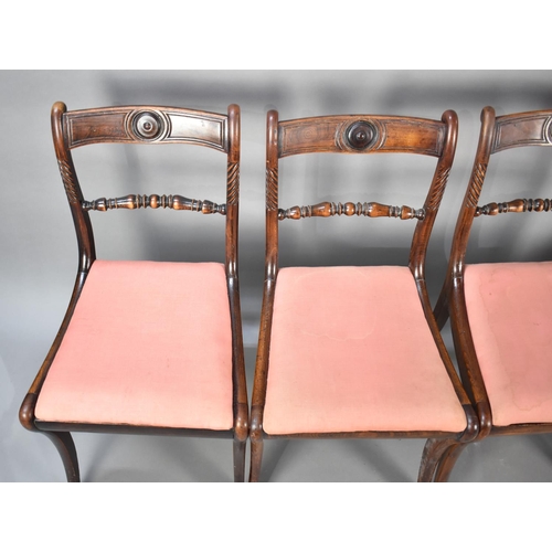 235 - A Set of Four Bar Back Dining Chairs