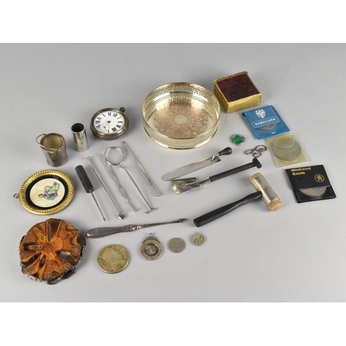 262 - A Collection of Various Items to Comprise Silver Cased Pocket Watch (For Restoration), Silver Fob, C... 