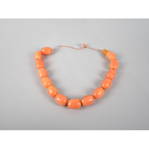 266 - A Heavy String of Large Bakelite Beads, Possibly Prayer Beads, 200gms, All Roughly 31.5x23mm, Smalle... 