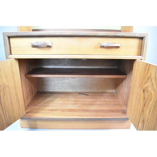 489 - A G-Plan Dresser, Base with Fitted Cutlery Drawer over Cupboard, Four Shelf Rack, 84cms Wide