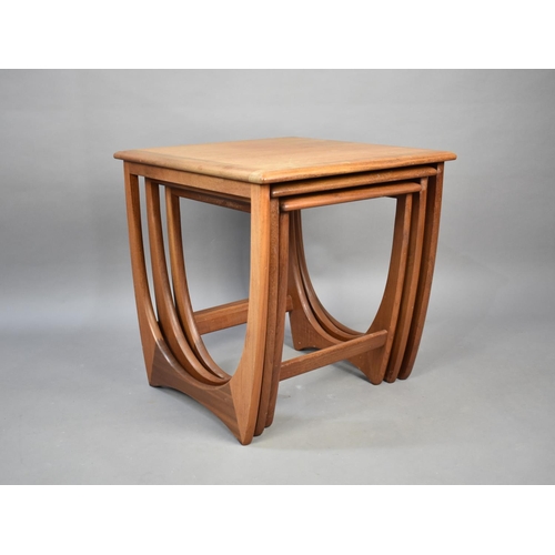 492 - A Nest of Three G-Plan Teak Tables, 49cms Square