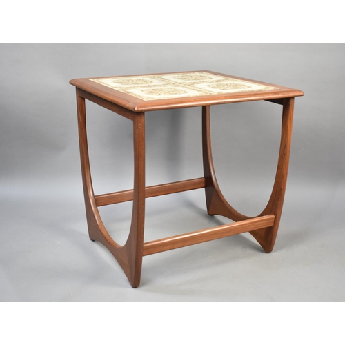 493 - A G-Plan Tile Top Occasional Table, 50cms Square