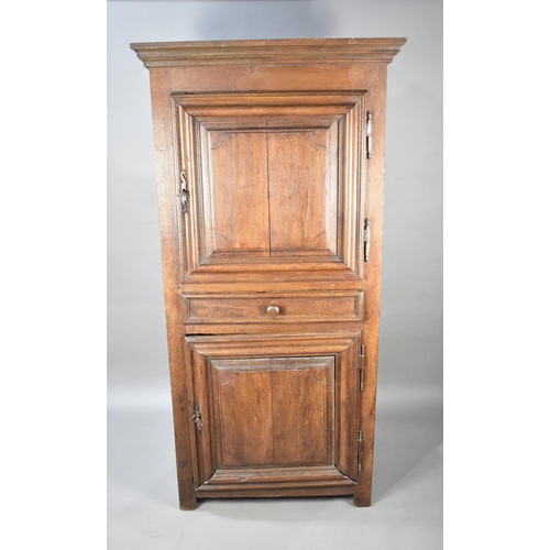 509 - A French Kitchen Larder Cupboard with Centre Drawer, 86cms Wide and 175cms High