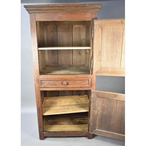 509 - A French Kitchen Larder Cupboard with Centre Drawer, 86cms Wide and 175cms High