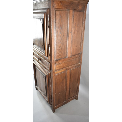 509 - A French Kitchen Larder Cupboard with Centre Drawer, 86cms Wide and 175cms High