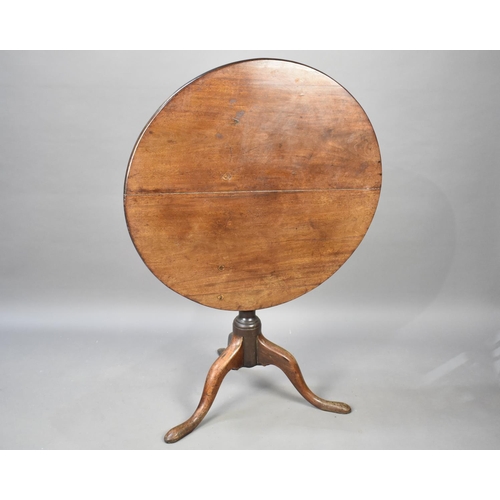 518 - A 19th Century Circular Snap Top Tripod Table, 78cms Diameter