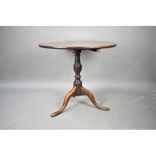 518 - A 19th Century Circular Snap Top Tripod Table, 78cms Diameter