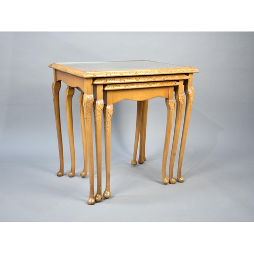 73 - A Mid 20th Century Nest of Three Tables, 56cms Wide