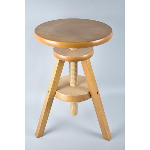 81 - A Modern Adjustable Circular Topped Stool