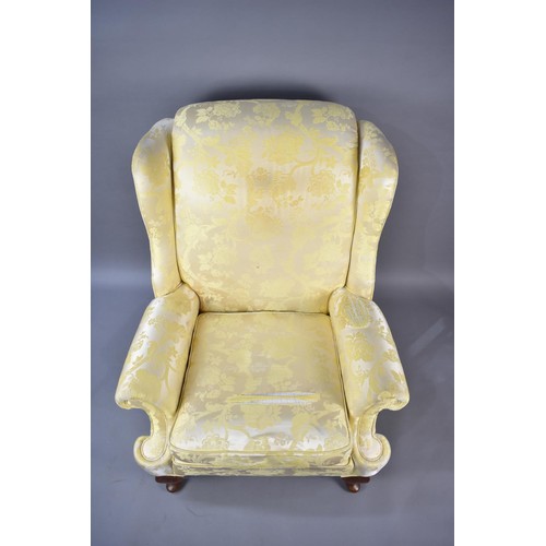 526 - A Mid 20th Century Upholstered Wing Armchair for Reupholstery