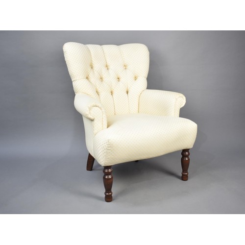 234 - A Modern Button Upholstered Ladies Nursing Armchair