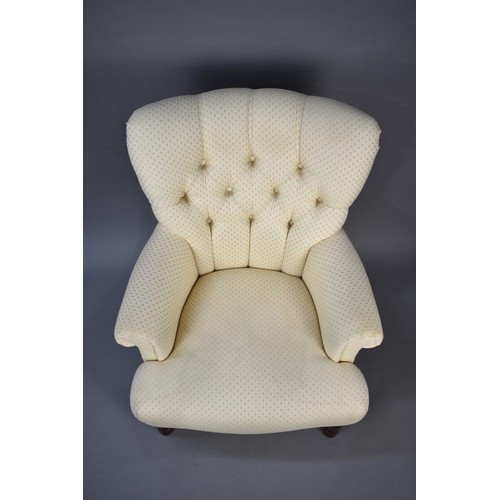 234 - A Modern Button Upholstered Ladies Nursing Armchair