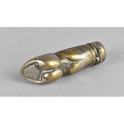 13 - A Late Victorian/Edwardian Vesta in the Form of a Cloven Hoof, Trademark to Inner of Hinged Lid, 5.5... 