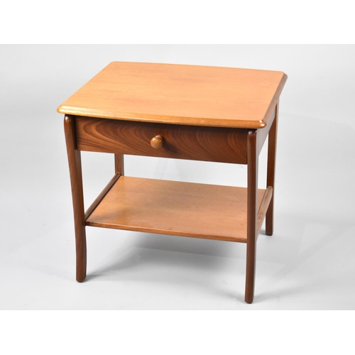 174 - A Modern Bedside Table with Single Drawer, 52cms Wide