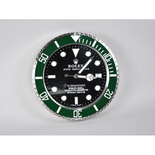 177 - A Replica Advertising Clock with Battery Movement for The Rolex Oyster Perpetual Date Submariner, 34... 