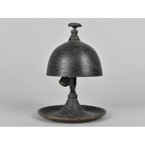 19 - A Late 19th/Early 20th Century Countertop Reception Bell, Working Order, 12cms High