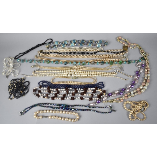 321 - A Collection of Various Costume Jewellery, Mainly Faux Pearls Etc