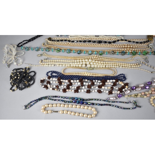 321 - A Collection of Various Costume Jewellery, Mainly Faux Pearls Etc