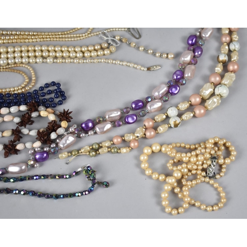 321 - A Collection of Various Costume Jewellery, Mainly Faux Pearls Etc