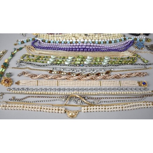 322 - A Collection of Various Costume Jewellery to include Chanis, Faux Pearls, Boxed Skylite Lighter Etc