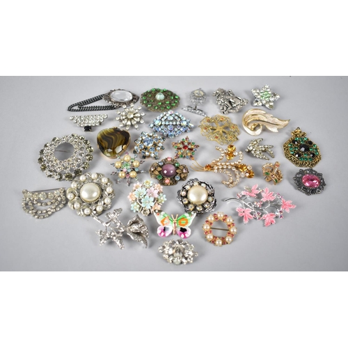 328 - A Collection of Various Vintage Brooches to include Example by Hollywood, Crown, Early 20th Century ... 