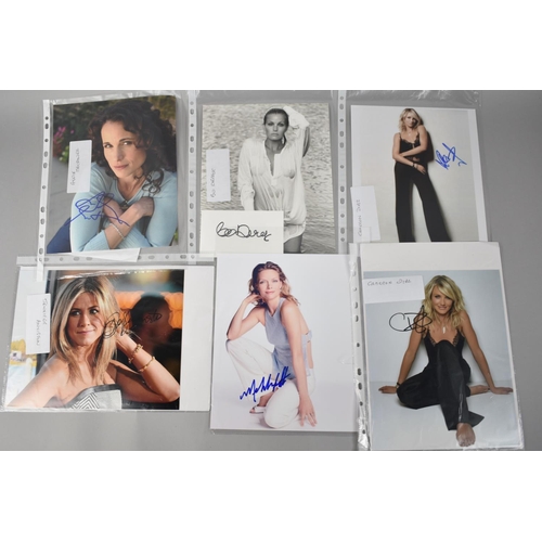 335 - Collection of Various Signed Photographs Relating to Actresses to Include Andie MacDowell, Cameron D... 