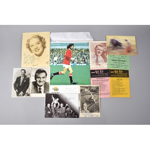 336 - Collection of Various Printed Ephemera to Comprise Signed Photographs, George Best, Bobby Charlton, ... 