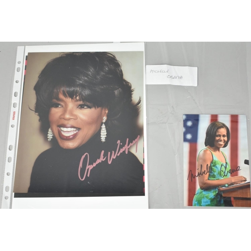 338 - Two Signed Photographs, Michelle Obama and Oprah Winfrey