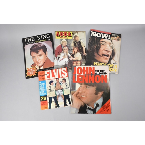 340 - A Collection of Various Vintage Music Magazines, Meet Elvis, John Lennon the Life & Legend, Abba, No... 