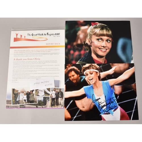 342 - A Collection of Olivia Newton John Signed Photographs etc