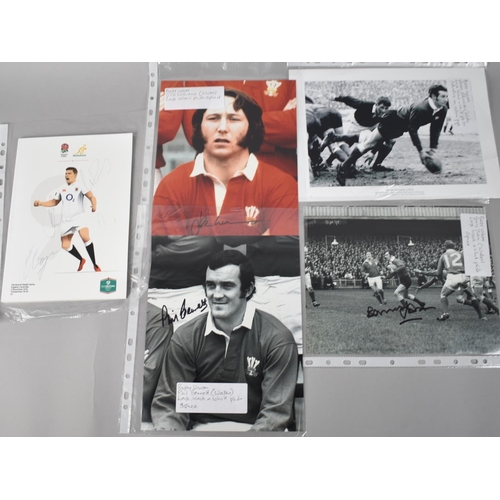 346 - Collection of Various Signed Photographs and Programmes Relating to Rugby Union Players to Include P... 