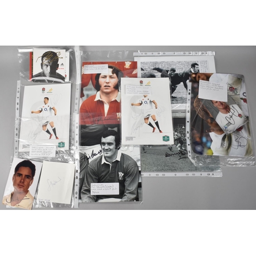 346 - Collection of Various Signed Photographs and Programmes Relating to Rugby Union Players to Include P... 